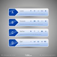 Modern tabs as design elements Business symbols N32