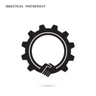 Creative handshake sign and industrial idea concept N2