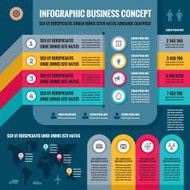 Business infographic concept layout in flat design style N5