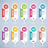 Abstract 3D digital business marketing Infographic N4