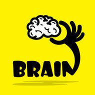 Creative brain sign idea flat design Concept of ideas inspiration