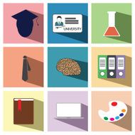 education icon set illustration eps10