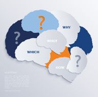 Brain and question marks - Questions