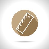 Vector ruler outline icon Eps10