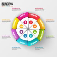 Abstract 3D digital business diagram Infographic N9