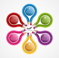 Education pencil option Infographics design template N11