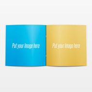 Realistic opened square Magazine or Book N2