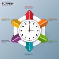 Abstract 3D digital business arrow diagram Infographic N2