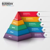 Abstract 3D digital business Infographic N9