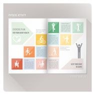 Physical activity leaflet with icons