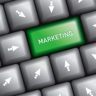 keyboard with key marketing