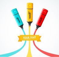 Marker highlighter concept Vector