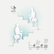 business diagram paper cut style template N2