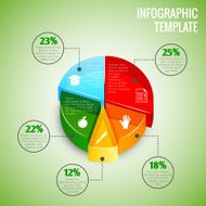 Pie chart education infographic