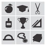 Education icons vector N12