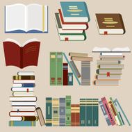 Book icons set N5
