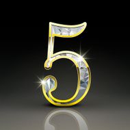 3d gorgeous diamond number 5