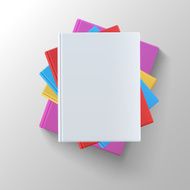 Stack of blank books top view N4