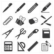 icon stationary education