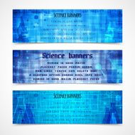 Science banners modern