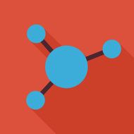 Flat Science and Education Chemistry Molecule Atom Illustrat