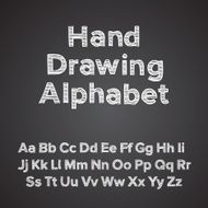 Hand drawing alphabet with chalk effect