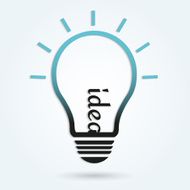 Light bulb idea concept template Vector illustration