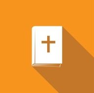 Bible book icon with long shadow