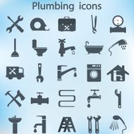 Plumbing Icons Flat Design N2