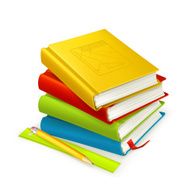 Stack of textbooks