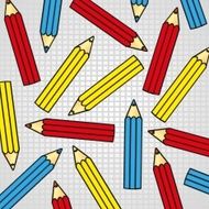 pattern of colored pencils