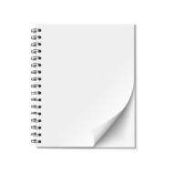 blank realistic spiral notepad N3