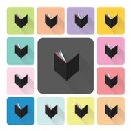 Book Icon color set vector illustration N3