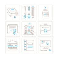 Set of vector education icons and concepts