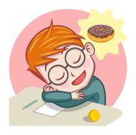 Young Man Sleeping on Desk