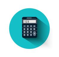 Calculator in flat design