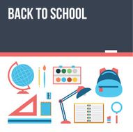 Back to school - flat icon set