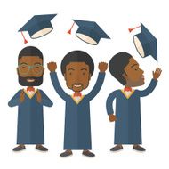 Three men throwing graduation cap N8