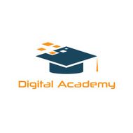 Graduation cap of digital academy vector design template N3