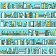 library scene illustration N3