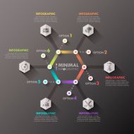 Modern infographics options banner N205