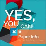 Flat design square banner with slogan N71