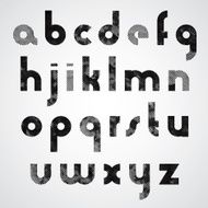 Black dotty graphic lower case letters industrial font