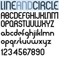 Poster thin circle black font and numbers