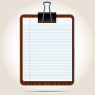 Clipboard with shadow vector illustration