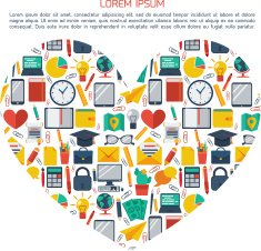 Flat education infographic background N21