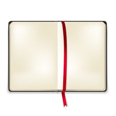 Vector open blank book sketchbook