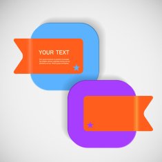 two vector square blue and orange