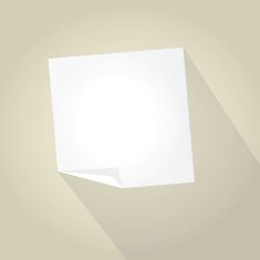 Empty Paper With Trendy Long Shadow