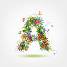 Floral letter for your design N2